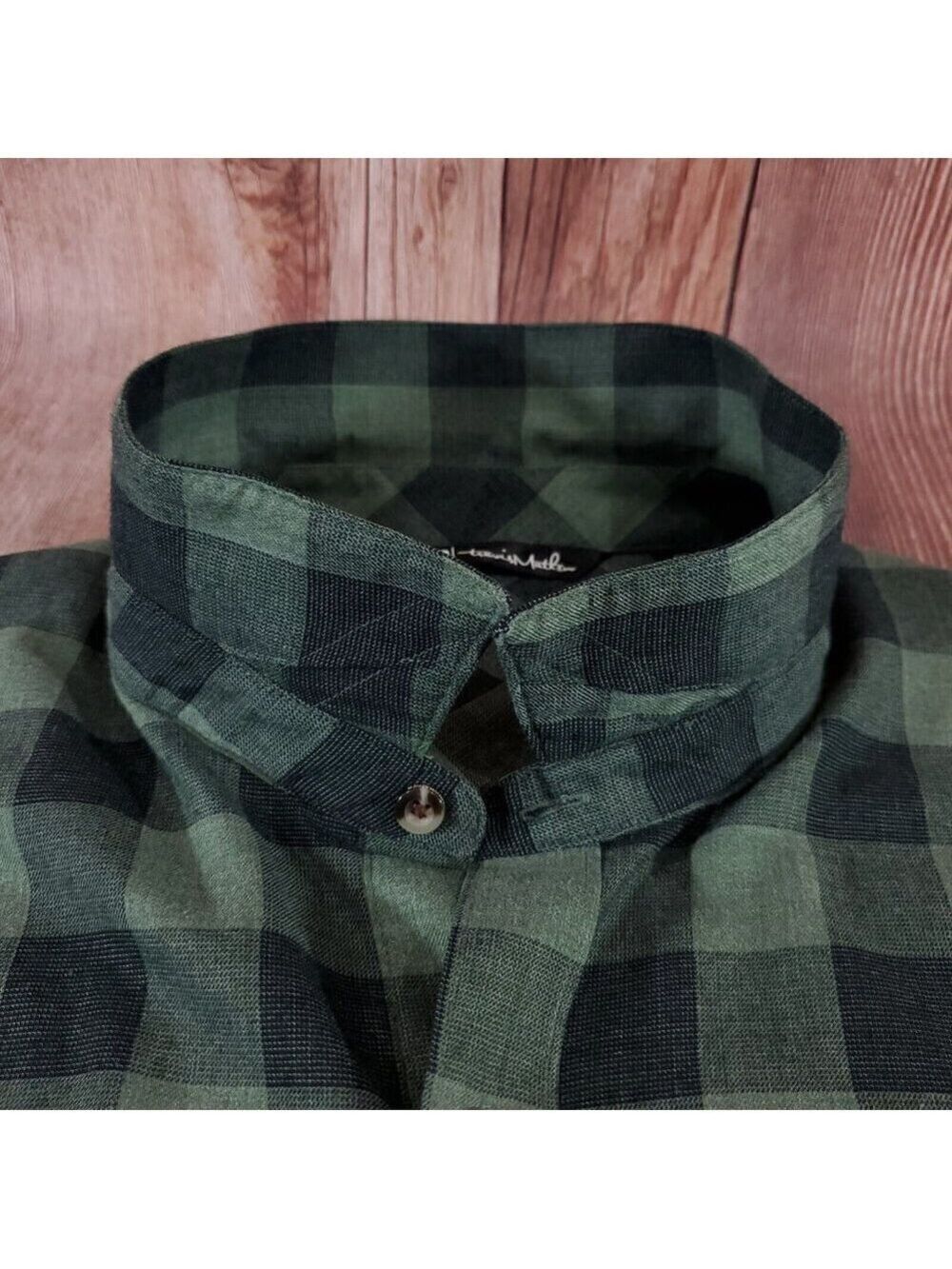 Travis Mathew Mens Size XXL Half Moon Bay Long Sleeve Laurel Green Check Shirt - Picture 5 of 14